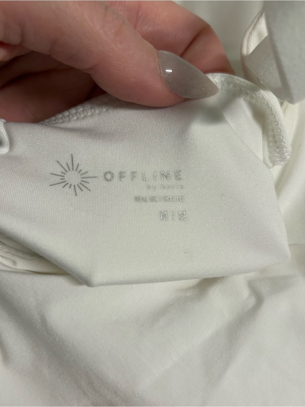 Aerie Offline Maggie Ruffle Tennis Dress Romper Shorts‎ White Floral Size M Med - Picture 5 of 5